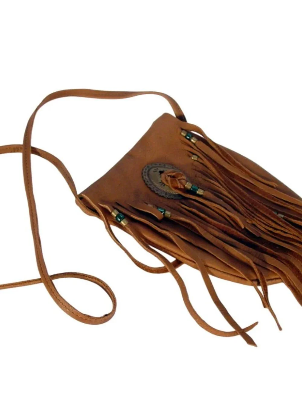HANDMADE Small Deerskin Leather Fringe Western Shoulder Bag Pouch - Picture 3 of 8